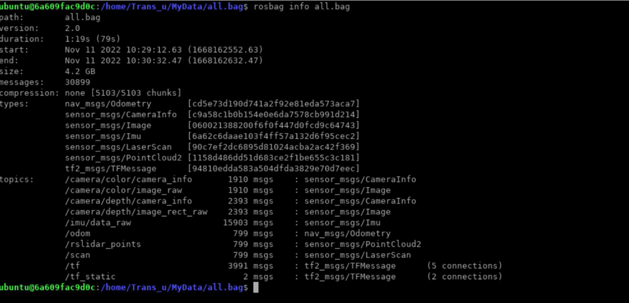 rosbag内容